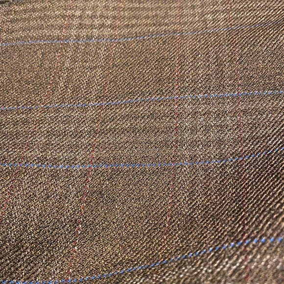 Andrew Fezza sport coat size 52 L in a brown plaid - Picture 1 of 4